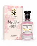 Kayfees Obsession 50ml Extrait de Parfum bottle and luxury perfume box impression of Victoria Secret Bombshell