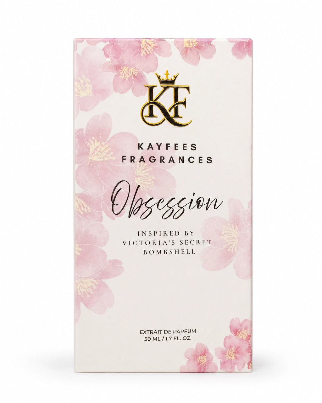 Kayfees Obsession perfume packaging and presentation box for 50ml Extrait de Parfum
