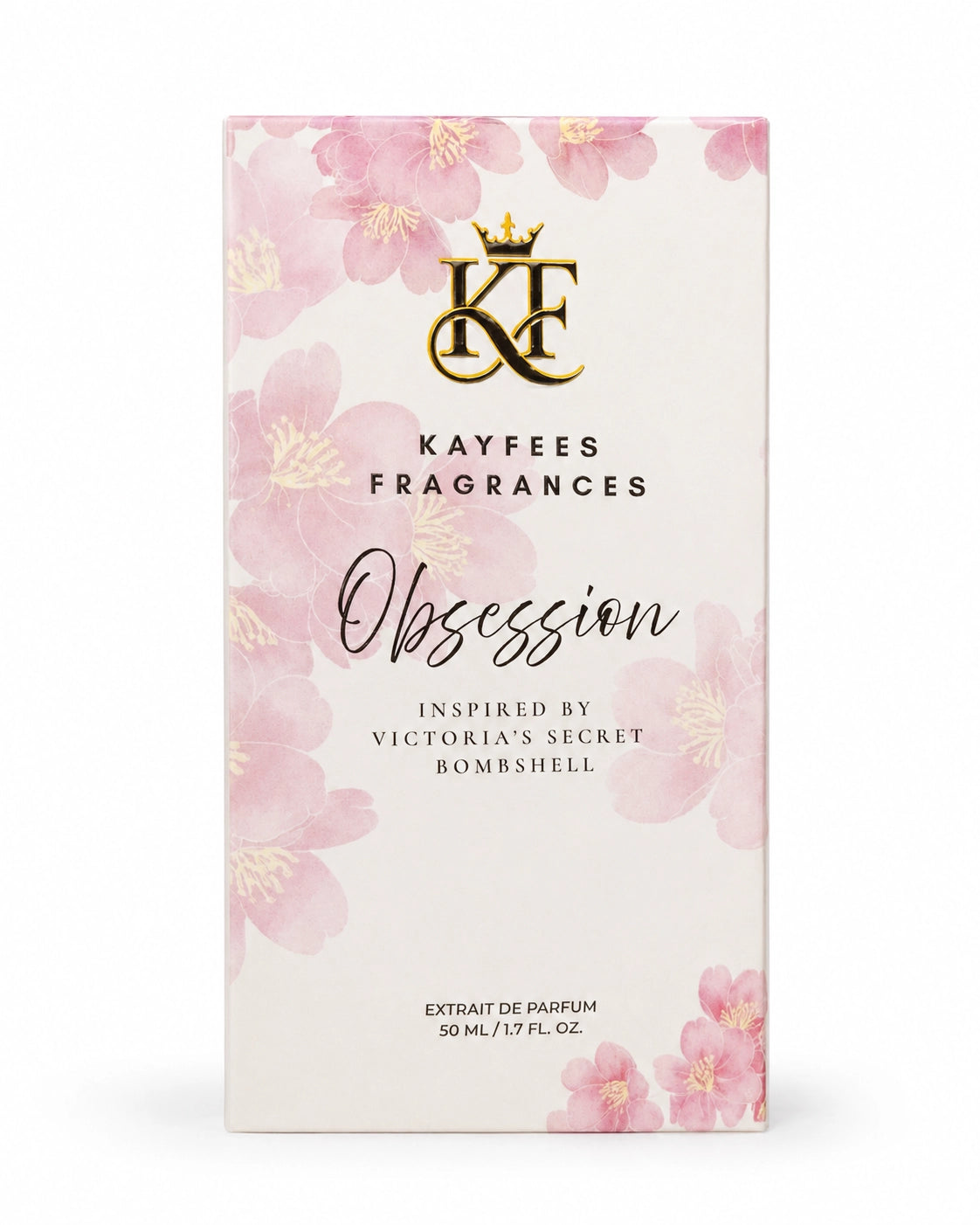 Kayfees Obsession perfume packaging and presentation box for 50ml Extrait de Parfum