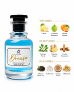 Kayfees Dream inspired by Imagination with fresh citrus, aromatic and amber fragrance notes