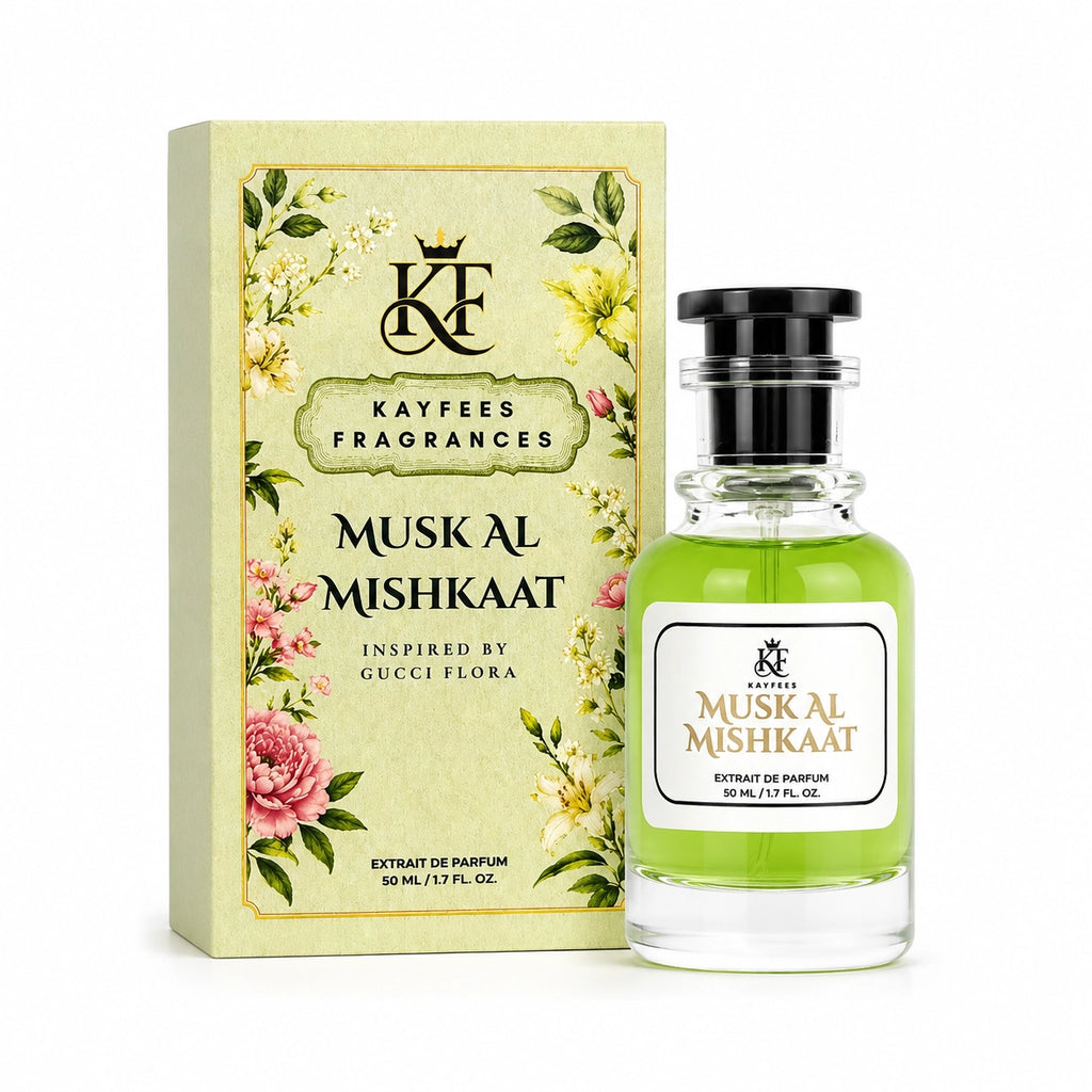 kayfees musk al mishkaat impression of gucci flora 50ml extrait de parfum edp bottle and box 